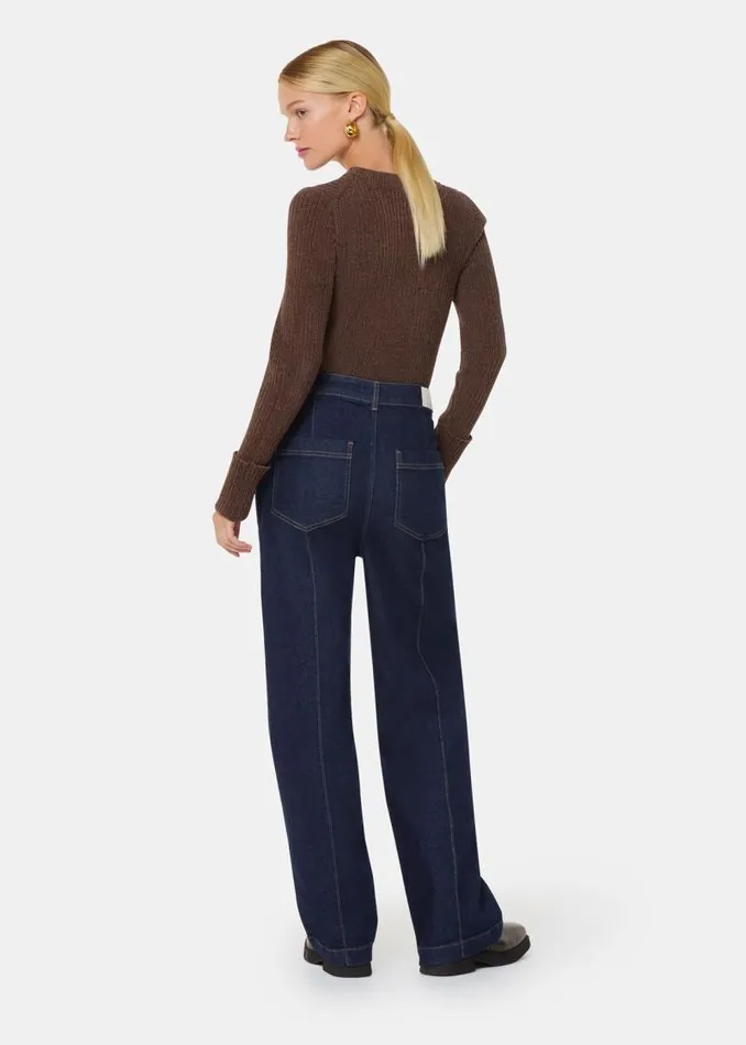 Whistles Pants Dark Denim Seam Detail Jean 8211 Women