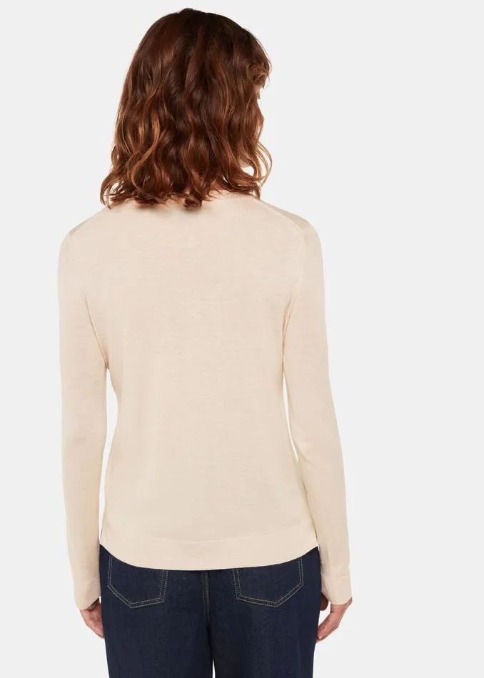 Whistles Sweaters and Cashmere Ivory Annie Sparkle Crew Neck Sweater 8211 Women