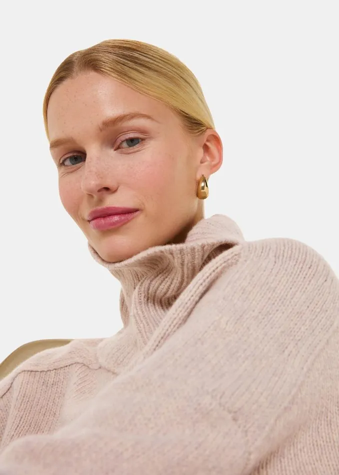 Whistles Sweaters and Cashmere Ivory Wool Turtleneck Sweater 8211 Women