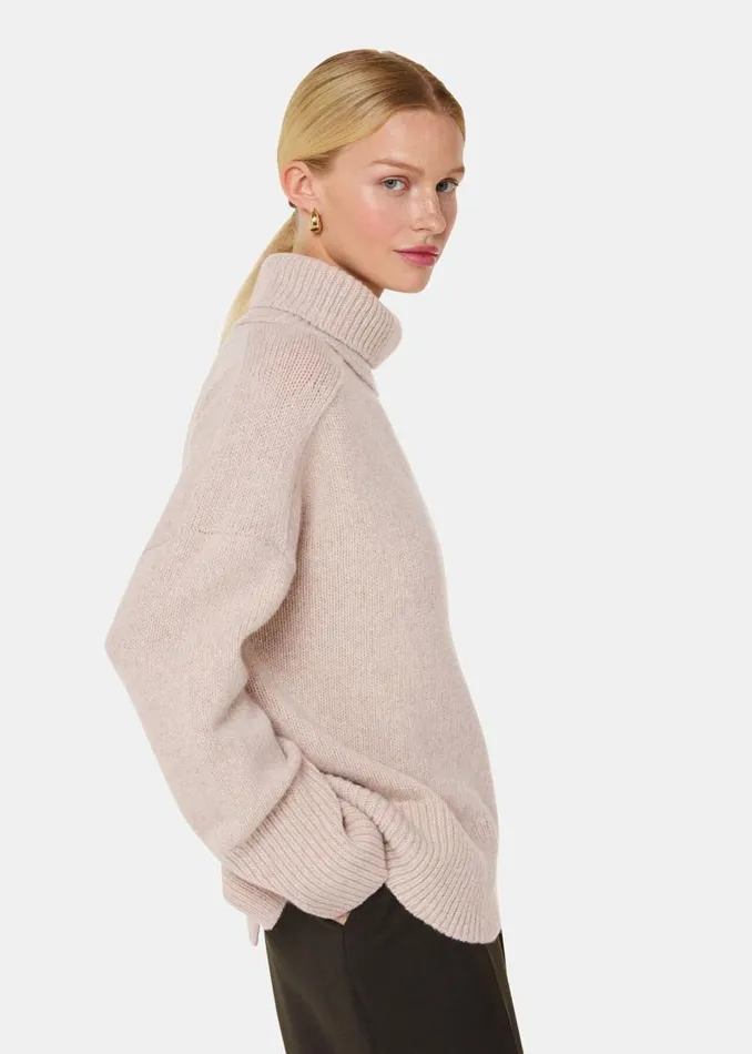 Whistles Sweaters and Cashmere Ivory Wool Turtleneck Sweater 8211 Women