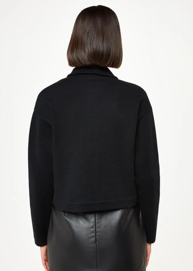 Whistles Tailoring Black Utility Jersey Jacket 8211 Women