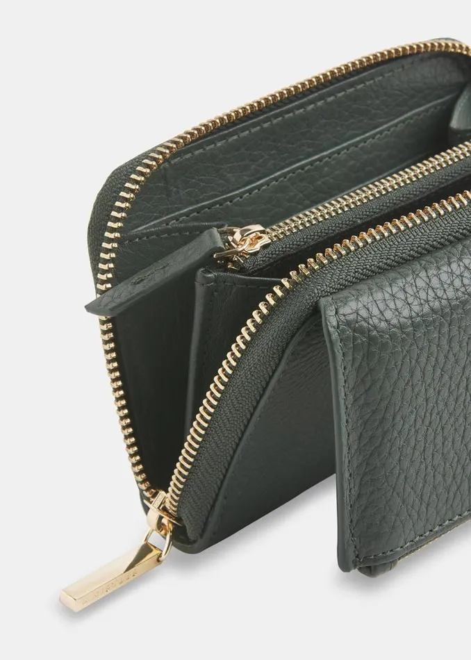 Whistles Wallets and Cardholders Dark Green Bibi Zip Purse 8211 Women
