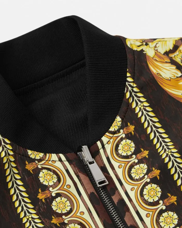 Wild Barocco Reversible Bomber Jacket Animalier Men Versace Jackets and Coats