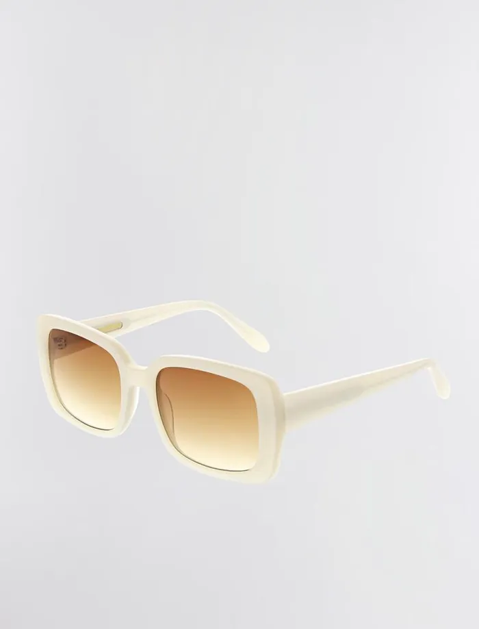 Women 1982 Rectangle Sunglasses Cream BCBG Sunglasses