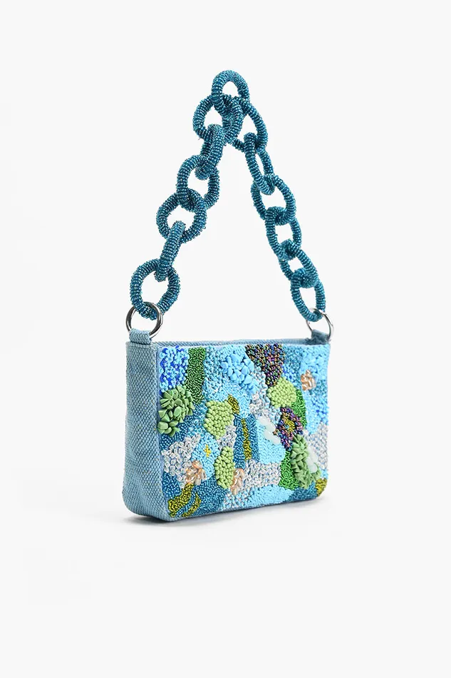 Women America and Beyond Blue Lagoon Glam Shoulder Bag Shoulder Bags