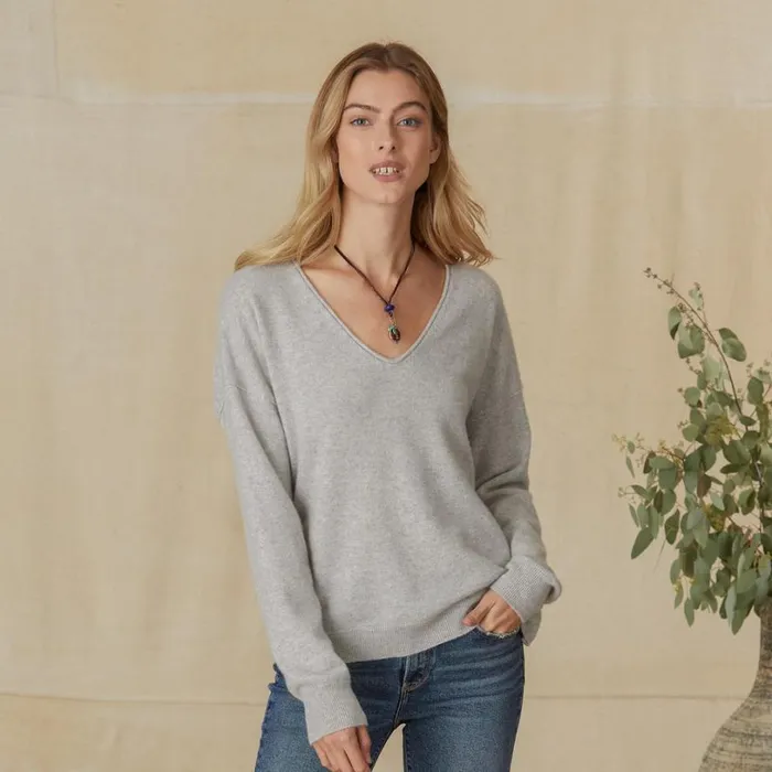 Women Amina Cashmere Sweater Silver Gray Sundance Catalog Sweaters Women Amina Cashmere Sweater Silver Gray Sundance Catalog Sweaters