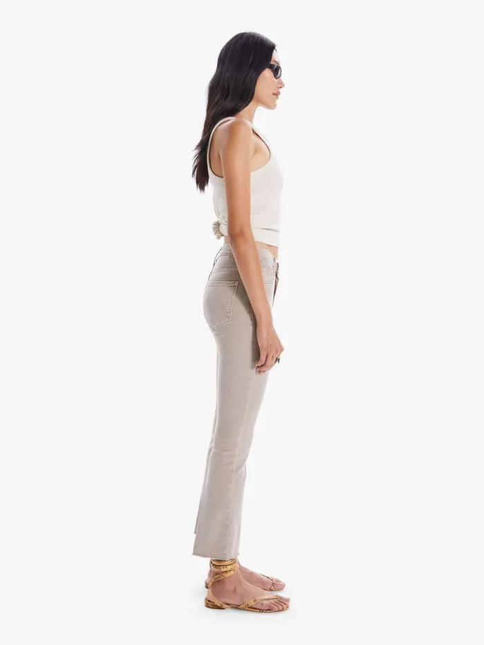 Women Ankle Mother Denim The Insider Ankle Fray Beigekhaki