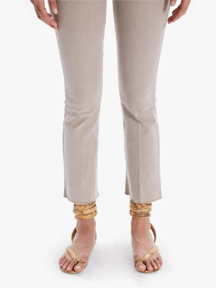 Women Ankle Mother Denim The Insider Ankle Fray Beigekhaki