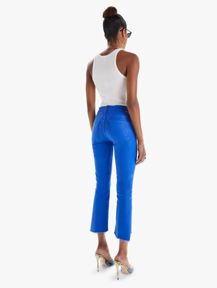 Women Ankle Mother Denim The Insider Crop Step Fray Medium Blue