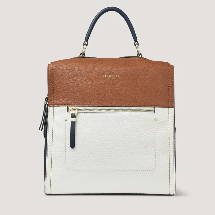 Women Anna Backpack Navy White Tan Fiorelli Backpacks