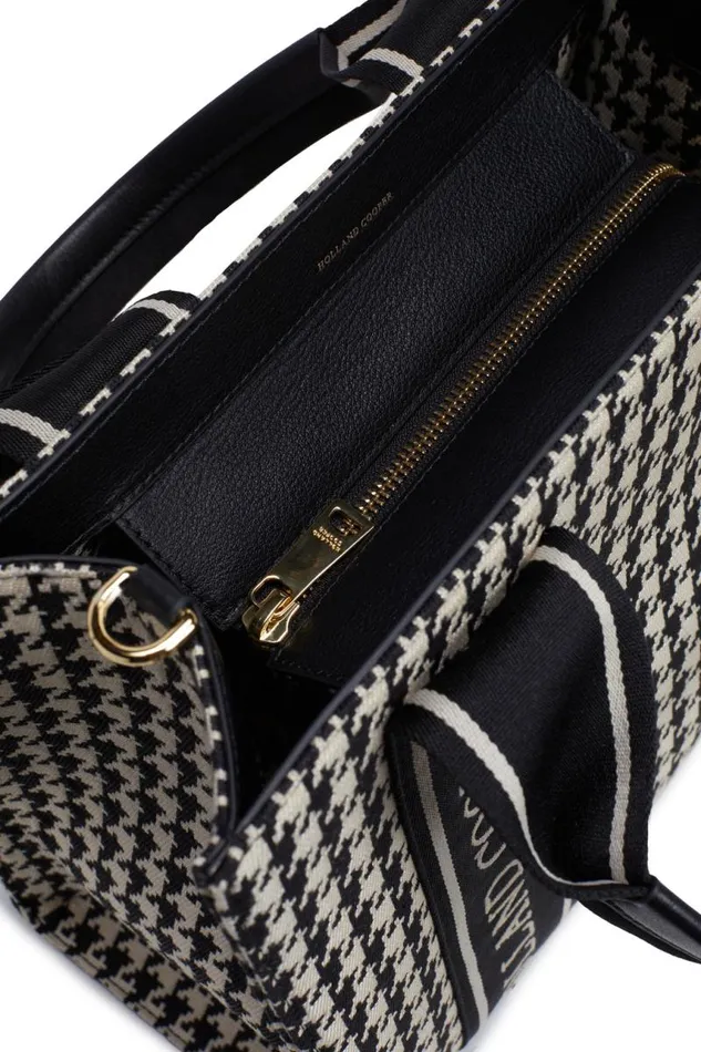 Women Bags Holland Cooper Pimlico Mini Tote Ecru Houndstooth Women Bags Holland Cooper Pimlico Mini Tote Ecru Houndstooth
