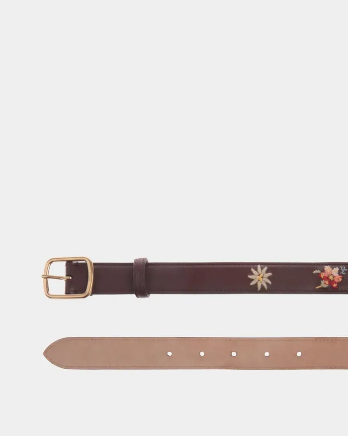 Women Bally Belts Winter Capsule 25mm Belt In Chestnut Brown Leather Brown Women Bally Belts Winter Capsule 25mm Belt In Chestnut Brown Leather Brown