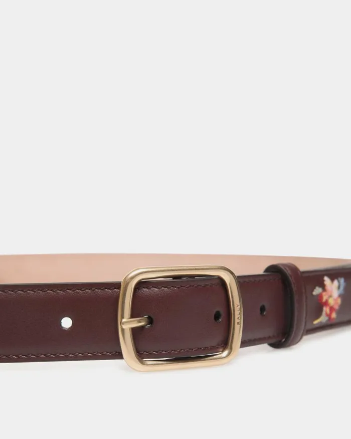 Women Bally Belts Winter Capsule 25mm Belt In Chestnut Brown Leather Brown Women Bally Belts Winter Capsule 25mm Belt In Chestnut Brown Leather Brown