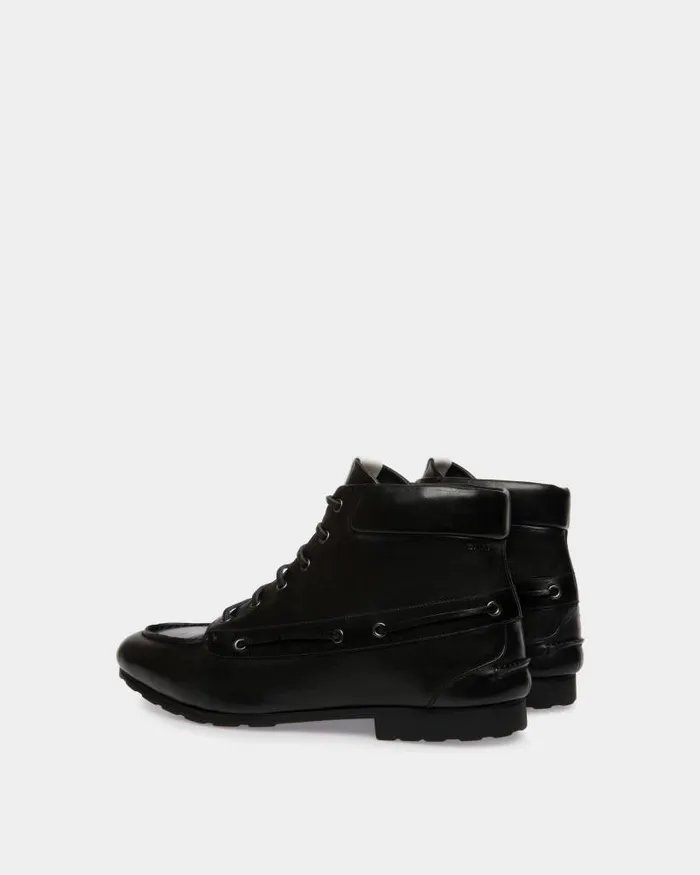 Women Bally Boots and Ankle Boots Plume Bootie In Black Leather Black Women Bally Boots and Ankle Boots Plume Bootie In Black Leather Black
