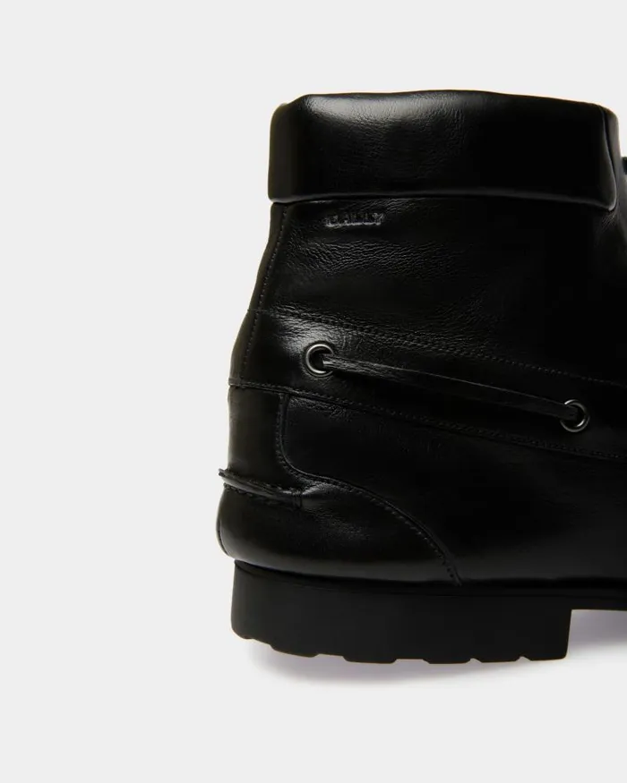 Women Bally Boots and Ankle Boots Plume Bootie In Black Leather Black Women Bally Boots and Ankle Boots Plume Bootie In Black Leather Black