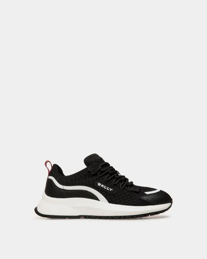 Women Bally Sneakers Outline Sneaker In Black Knit Black