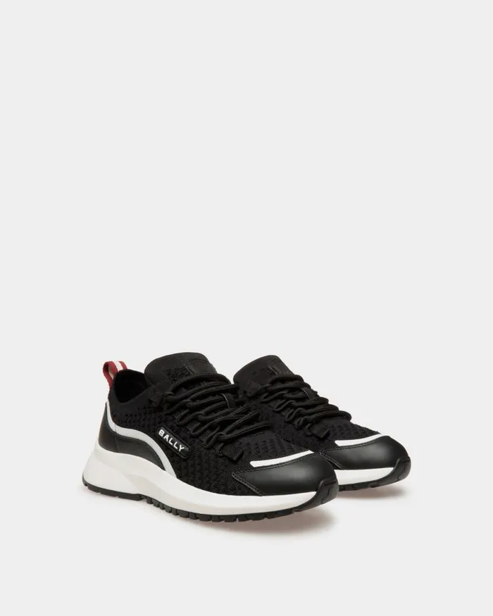 Women Bally Sneakers Outline Sneaker In Black Knit Black Women Bally Sneakers Outline Sneaker In Black Knit Black