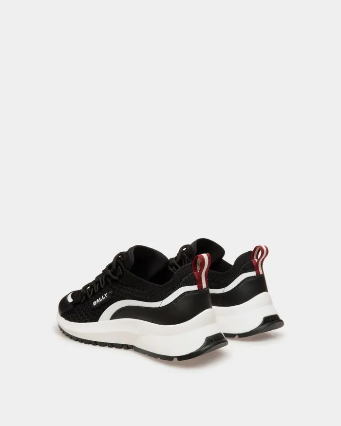 Women Bally Sneakers Outline Sneaker In Black Knit Black Women Bally Sneakers Outline Sneaker In Black Knit Black