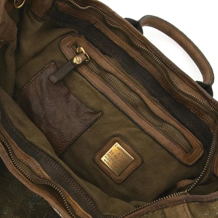 Women Baltimora Grey Campomaggi ShoppersTote Bags