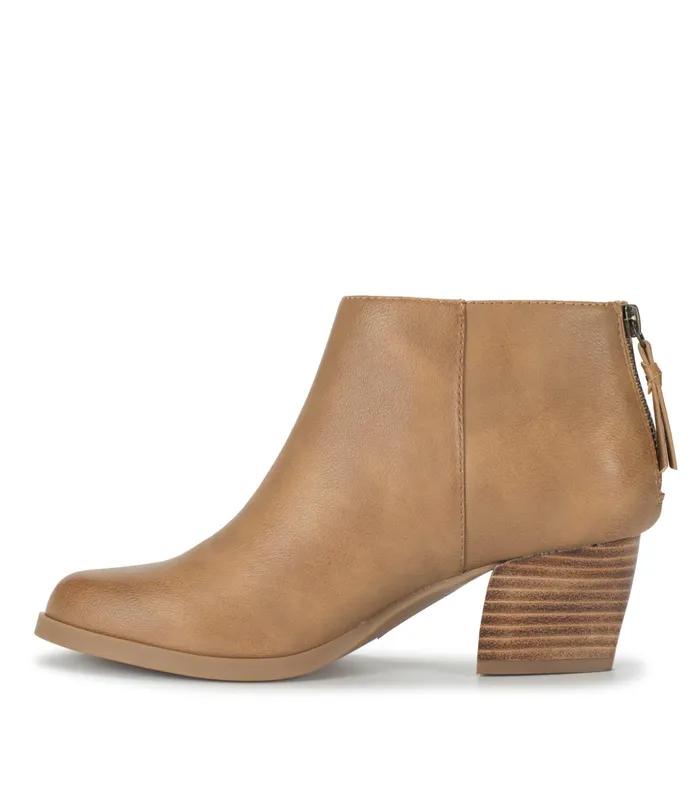 Women Baretraps Booties Lauryn Block Heel Ankle Bootie Salted Caramel