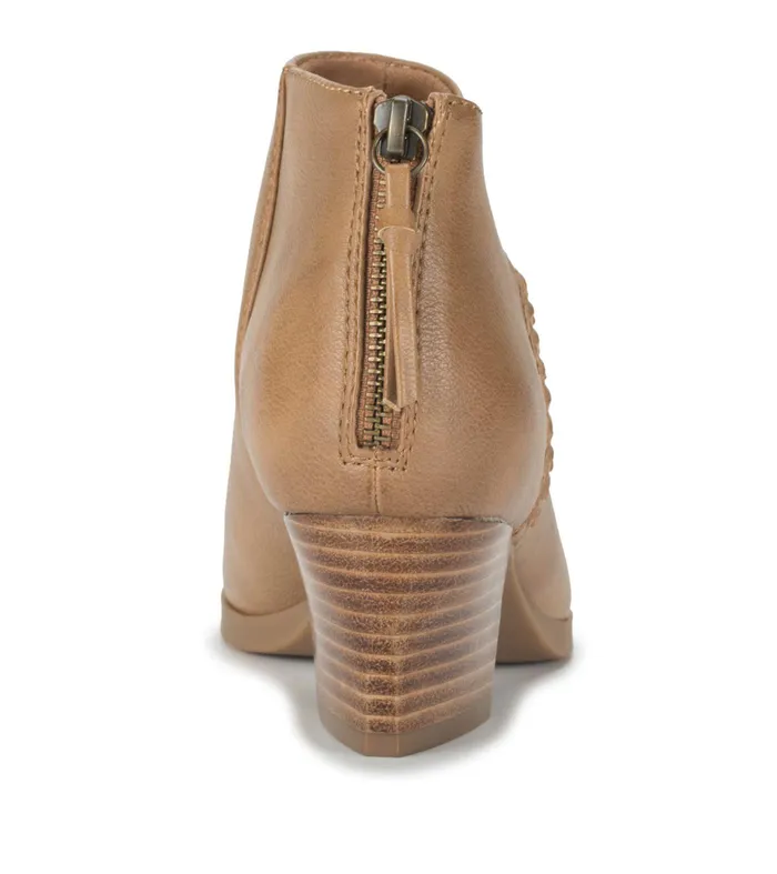 Women Baretraps Booties Lauryn Block Heel Ankle Bootie Salted Caramel