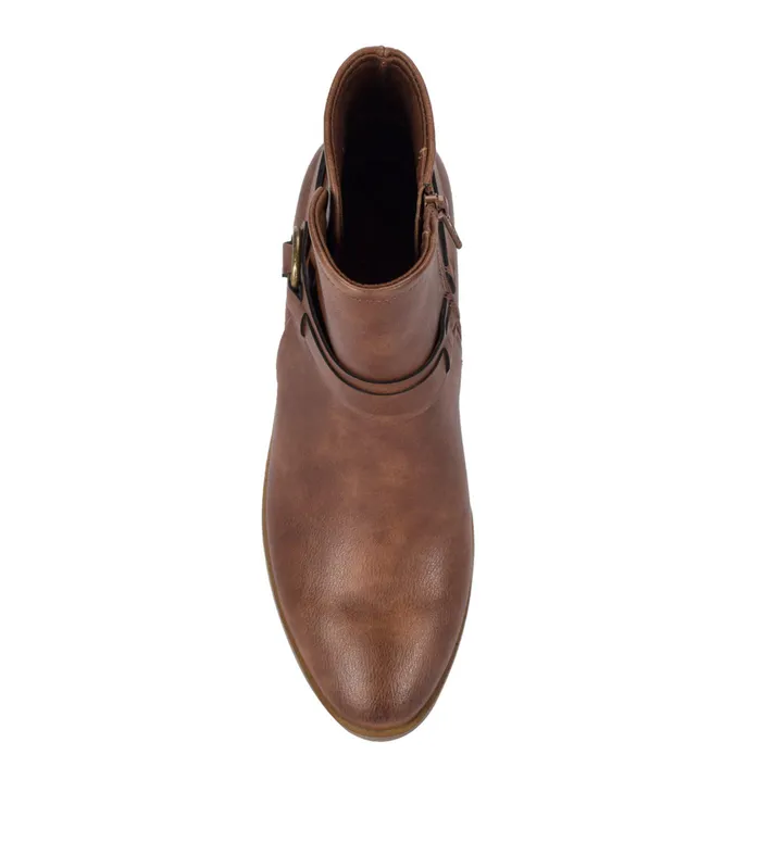 Women Baretraps Booties Marshall Block Heel Bootie Brush Brown