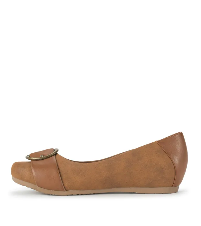 Women Baretraps Flats and Loafers Milady Flat Cognac