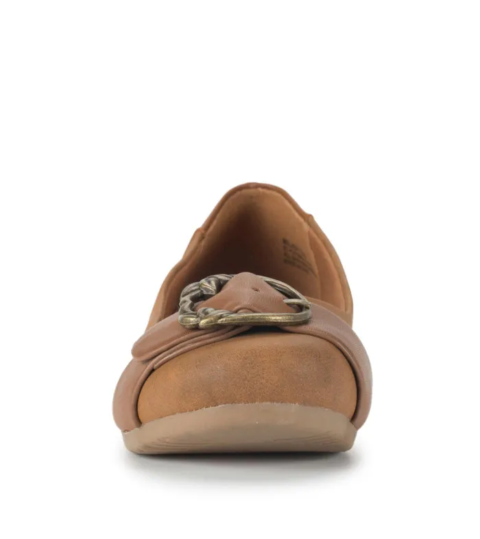 Women Baretraps Flats and Loafers Milady Flat Cognac