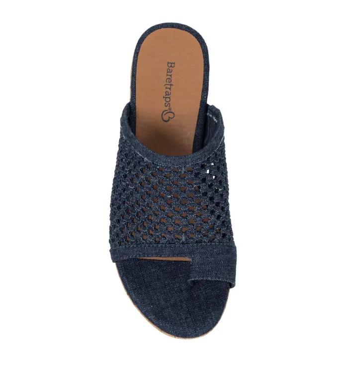 Women Baretraps Slides and Slip On Sandals Bethie Wedge Sandal Dark Denim