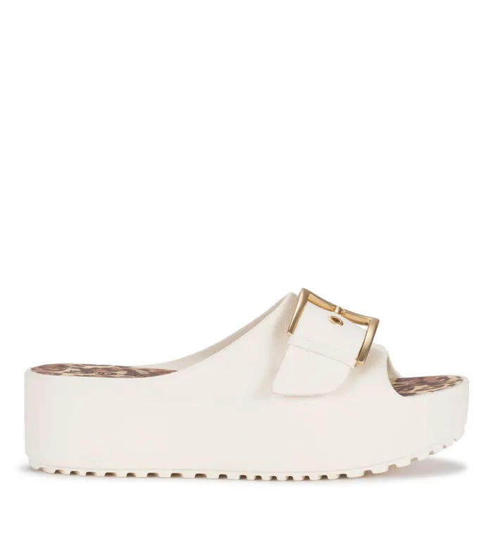 Women Baretraps Slides and Slip On Sandals Pacey Platform Sandal Creamblush