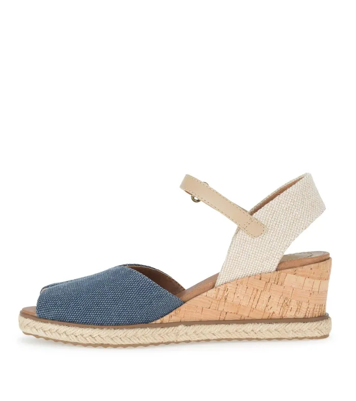 Women Baretraps Wedge Sandals Odetta Espadrille Wedge Sandal Navy Blue