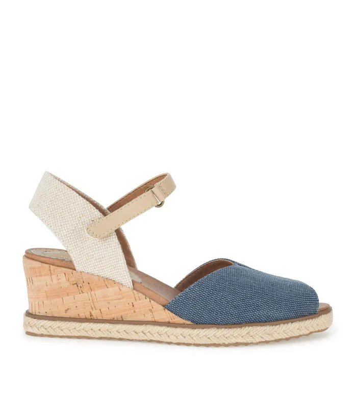 Women Baretraps Wedge Sandals Odetta Espadrille Wedge Sandal Navy Blue