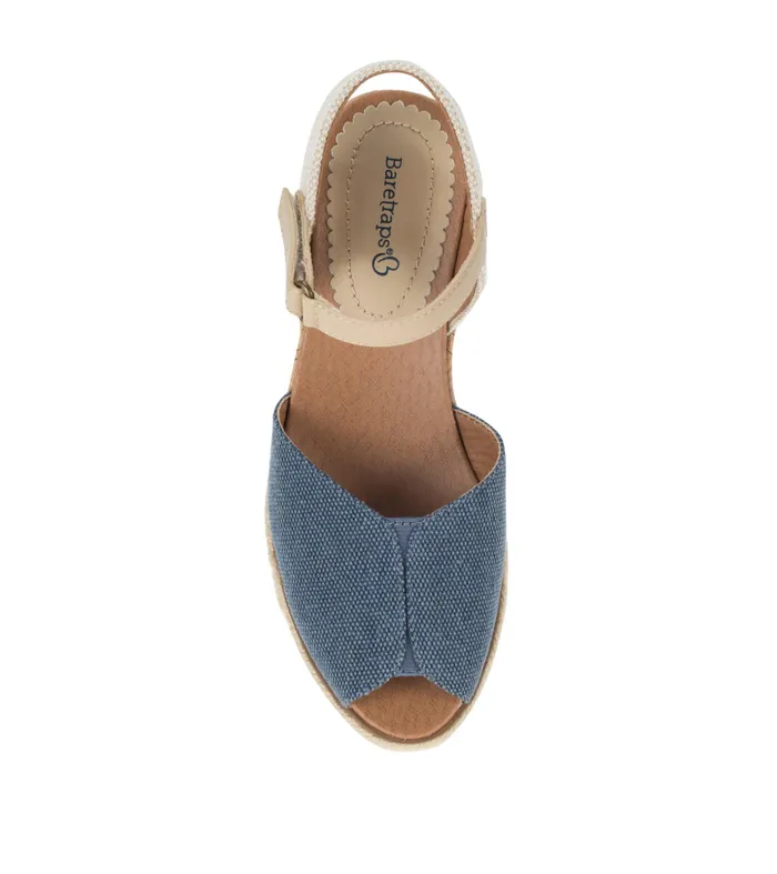Women Baretraps Wedge Sandals Odetta Espadrille Wedge Sandal Navy Blue