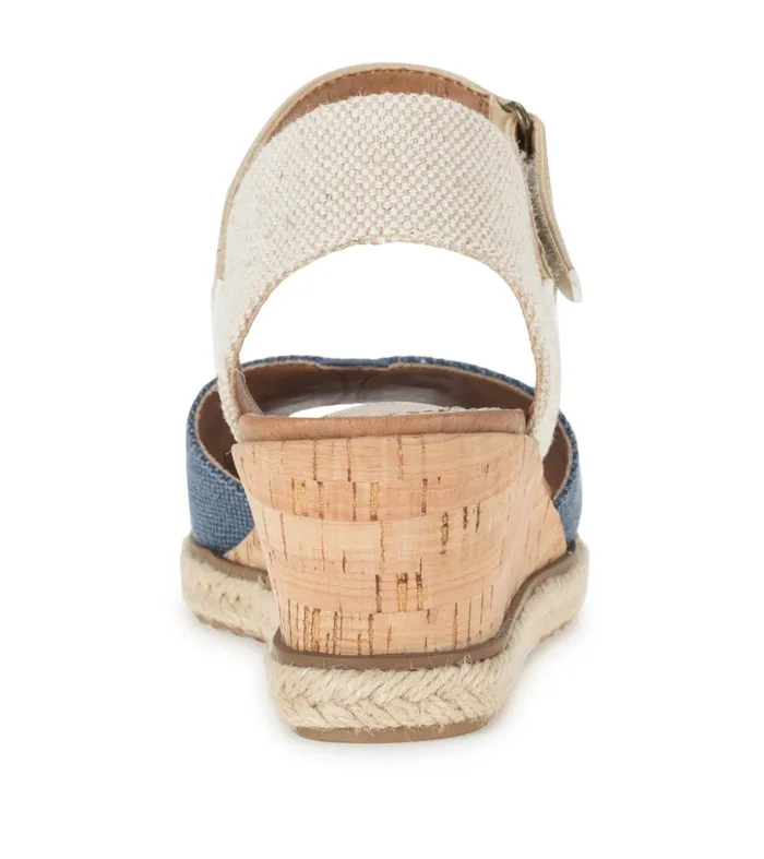 Women Baretraps Wedge Sandals Odetta Espadrille Wedge Sandal Navy Blue
