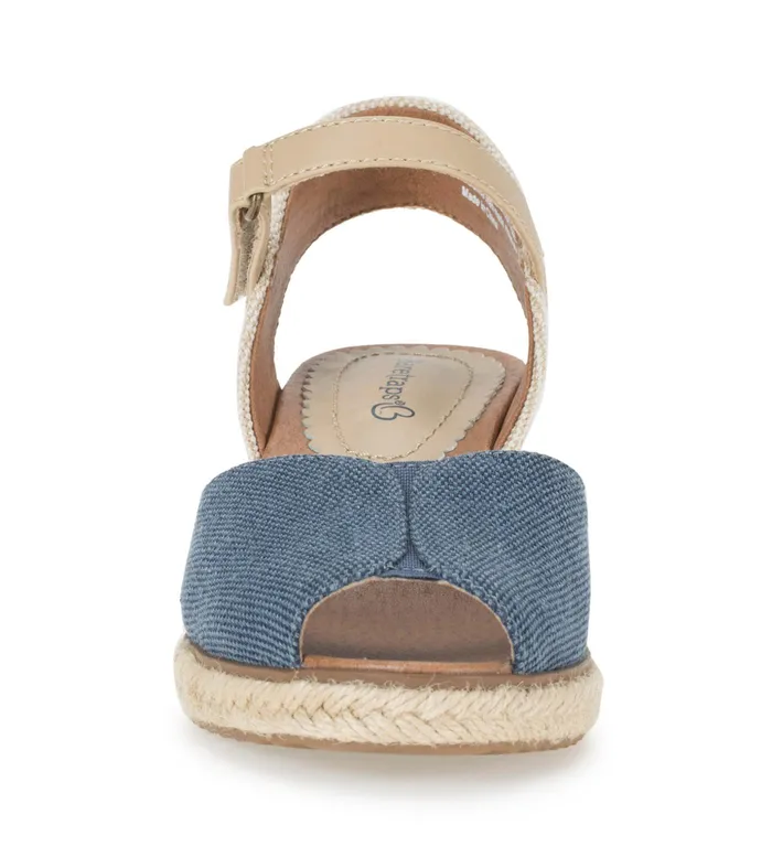 Women Baretraps Wedge Sandals Odetta Espadrille Wedge Sandal Navy Blue