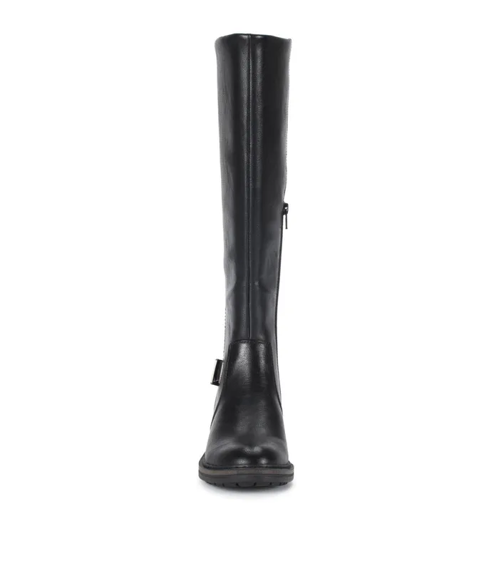 Women Baretraps Wide Calf Boots Autumn Wide Calf Riding Boot Black