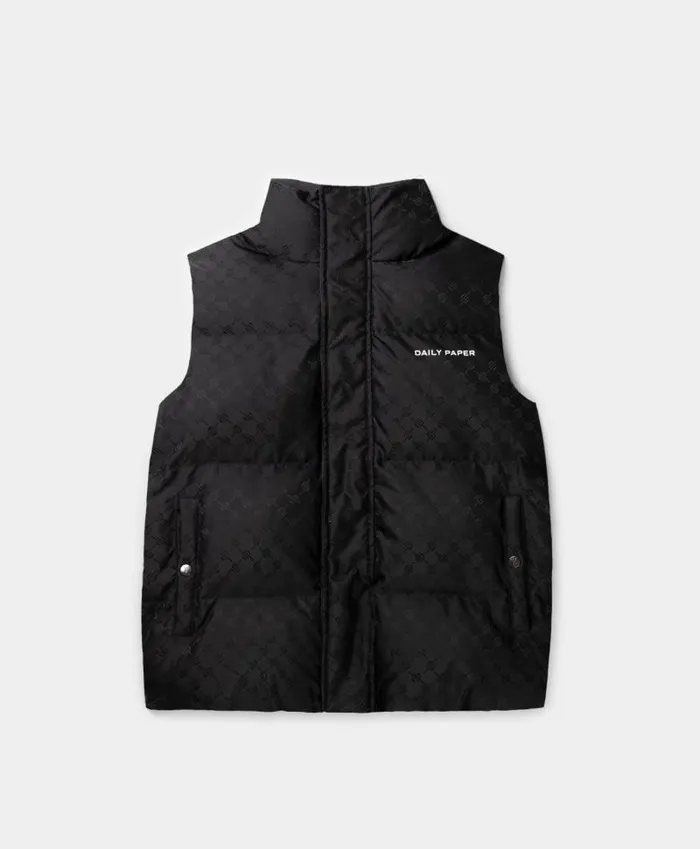 Women Black Monogram Pondo Bodywarmer Daily Paper Jackets