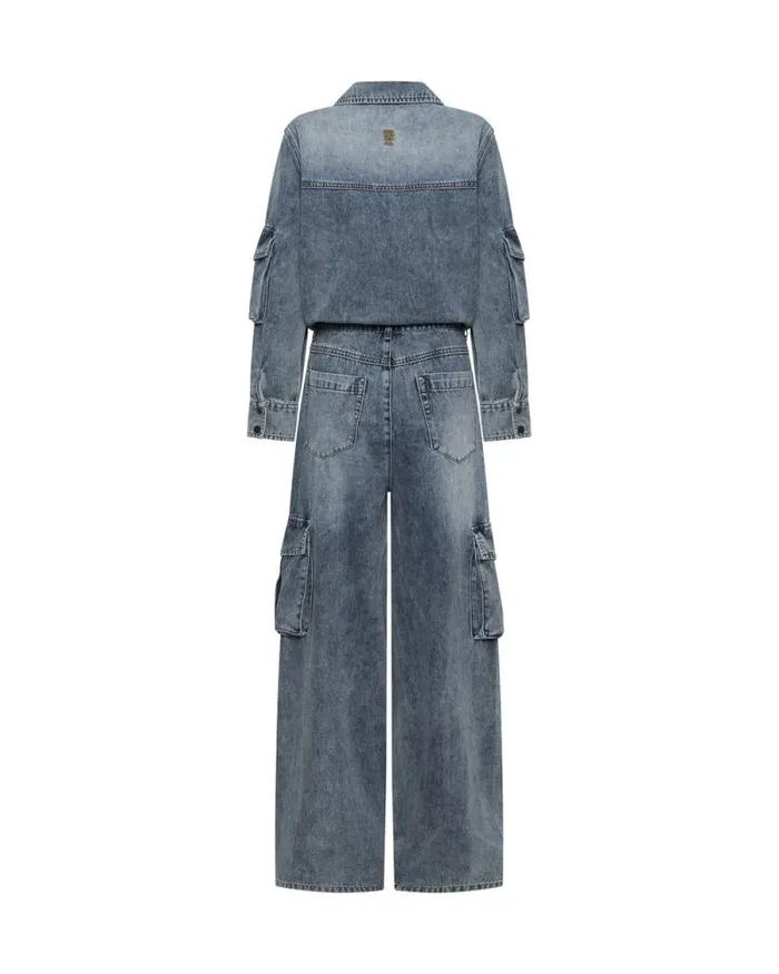 Women BLUE BLOSSOM CARGO TRUCKER OVERALL One Teaspoon Denim Jumpsuits Women BLUE BLOSSOM CARGO TRUCKER OVERALL One Teaspoon Denim Jumpsuits