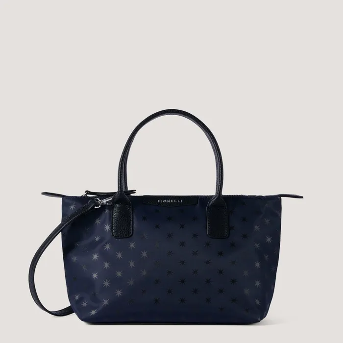 Women Bonnie Nylon Tote Navy Star Print Fiorelli Tote Bags