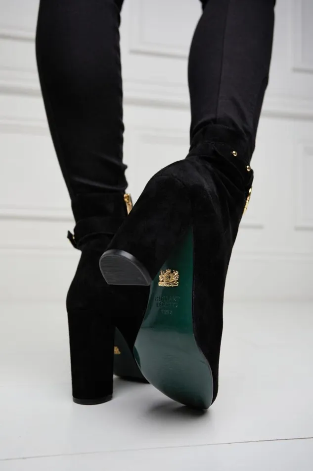 Women Boots Holland Cooper Mayfair Suede Ankle Boot Black Women Boots Holland Cooper Mayfair Suede Ankle Boot Black