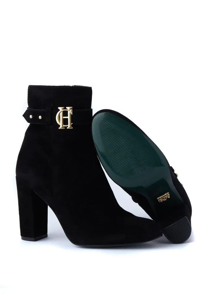 Women Boots Holland Cooper Mayfair Suede Ankle Boot Black Women Boots Holland Cooper Mayfair Suede Ankle Boot Black
