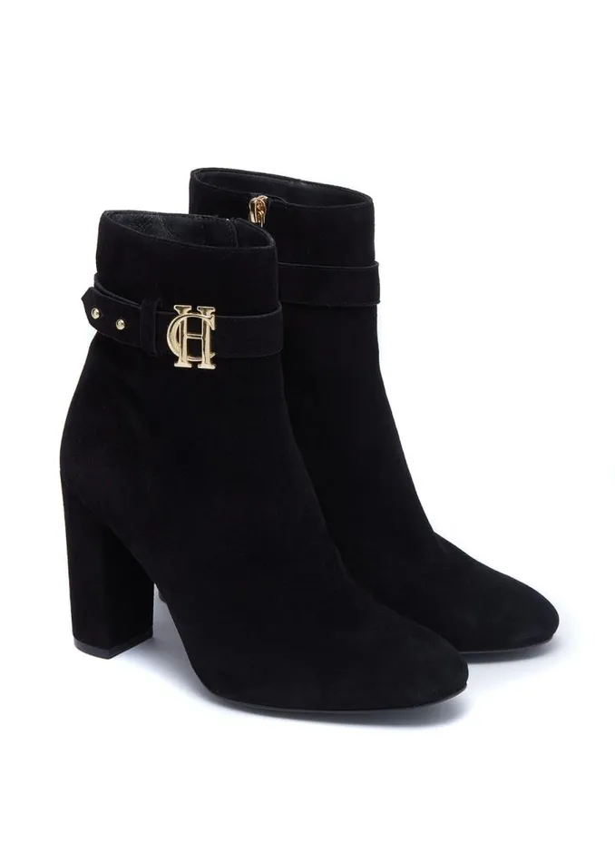 Women Boots Holland Cooper Mayfair Suede Ankle Boot Black Women Boots Holland Cooper Mayfair Suede Ankle Boot Black