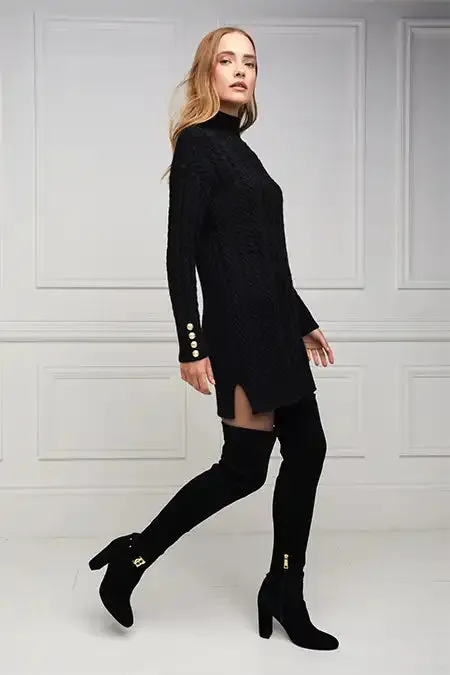 Women Boots Holland Cooper Sloane Over The Knee Boot Black Women Boots Holland Cooper Sloane Over The Knee Boot Black
