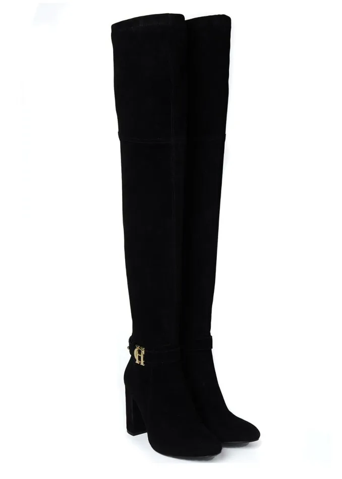 Women Boots Holland Cooper Sloane Over The Knee Boot Black Women Boots Holland Cooper Sloane Over The Knee Boot Black