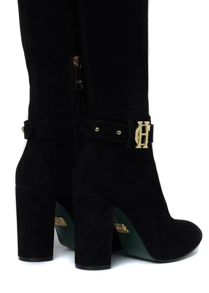 Women Boots Holland Cooper Sloane Over The Knee Boot Black Women Boots Holland Cooper Sloane Over The Knee Boot Black