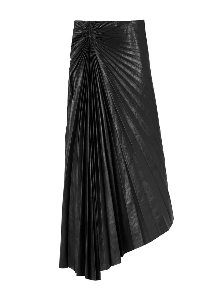 Women Bottoms ALC Tracy Smooth Vegan Leather Skirt Black
