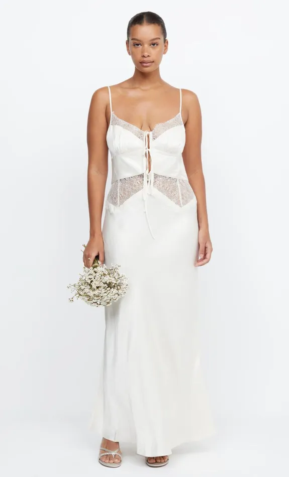 Women CELINE TIE MAXI DRESS 8211 CREAMCREAM Bec Bridge Prom Dresses