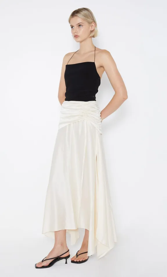 Women CHANTILLY SILK RUCHED SKIRT 8211 IVORY Bec Bridge Skirts