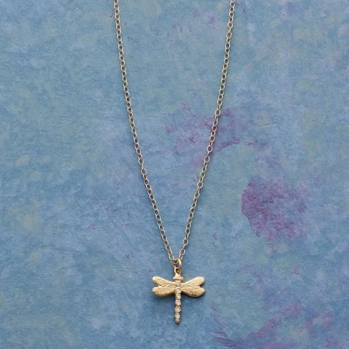 Women Diamond Dragonfly Necklace Sundance Catalog Necklaces