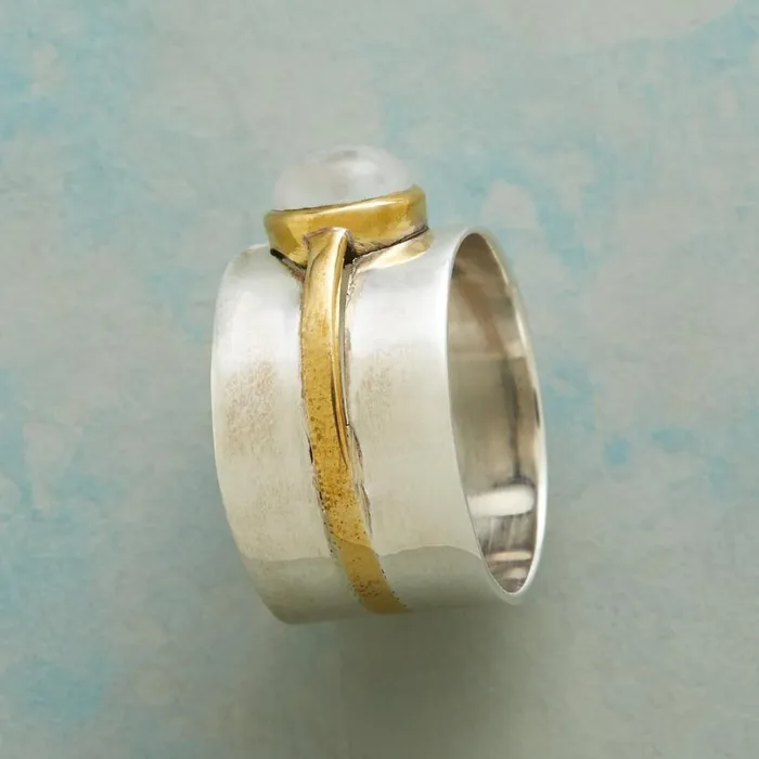 Women Double Banded Moonstone Ring Sundance Catalog Rings Women Double Banded Moonstone Ring Sundance Catalog Rings
